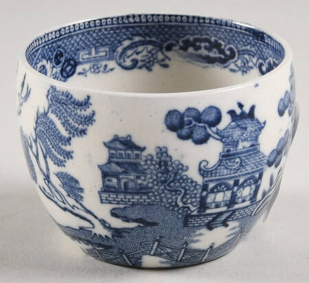 Willow Blue (Older, Smooth) Mini Open Sugar Bowl