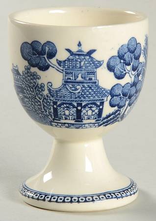 Willow Blue (Older, Smooth) Single Egg Cup