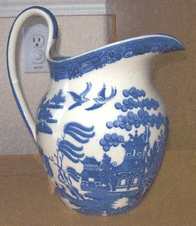 Willow Blue (Older, Smooth) Pitcher