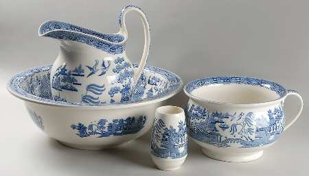 Willow Blue (Older, Smooth) 4 Pc Bathroom Set (PBL120,TBH,CHAMP)