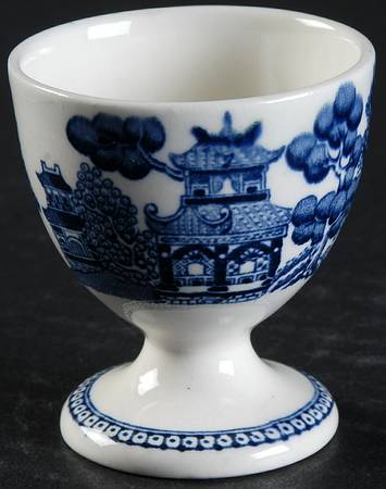 Willow Blue (Older, Smooth) Single Egg Cup by Wedgwood