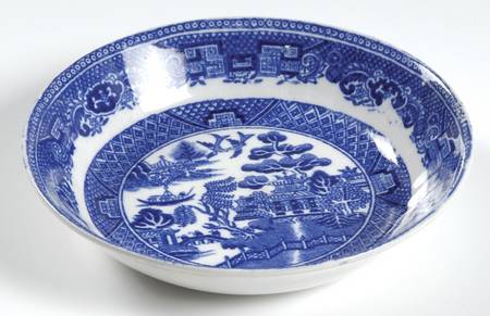 Willow Blue (Older, Smooth) Fruit/Dessert (Sauce) Bowl
