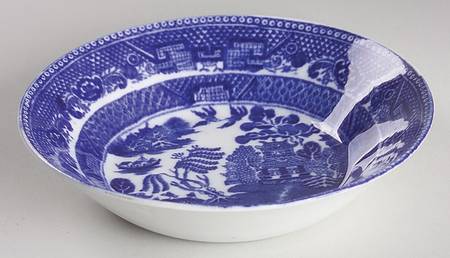 Willow Blue (Older, Smooth) Fruit/Dessert (Sauce) Bowl