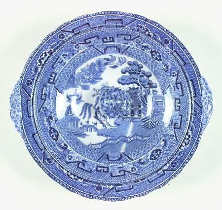 Willow Blue (Scalloped, Enoch) Round Covered Vegetable