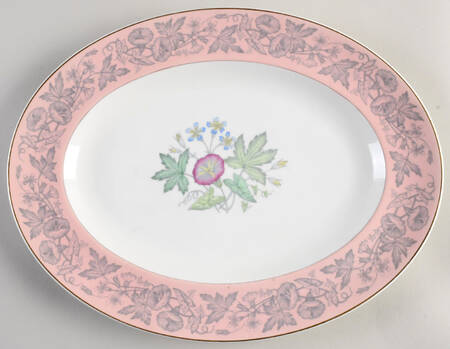 Wildflower Pink 13" Oval Serving Platter