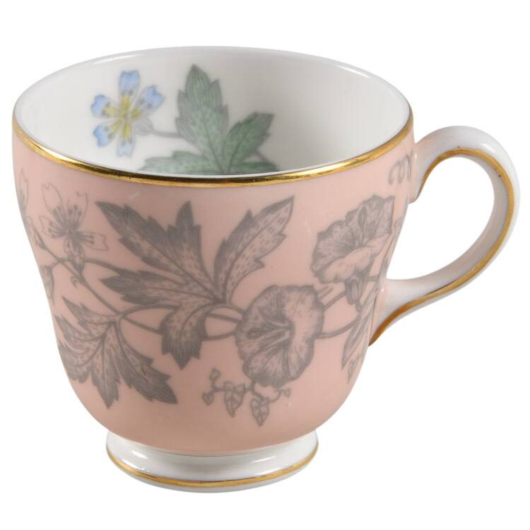 Wildflower Pink Footed Demitasse Cup
