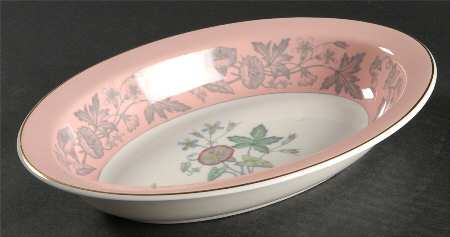 Wildflower Pink 10" Oval Vegetable Bowl