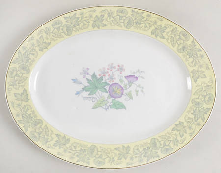 Wildflower Yellow 15" Oval Serving Platter