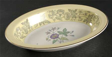 Wildflower Yellow 9" Oval Vegetable Bowl