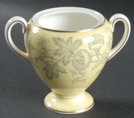 Wildflower Yellow Globe Shape Sugar Bowl No Lid
