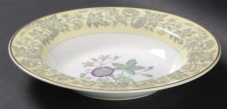 Wildflower Yellow Rim Soup Bowl