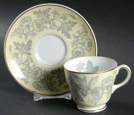 Wildflower Yellow Footed Demitasse Cup & Saucer Set