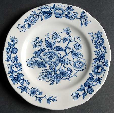 Windermere Blue and White Bread & Butter Plate