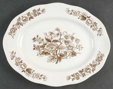 Windermere Brown 12" Oval Serving Platter