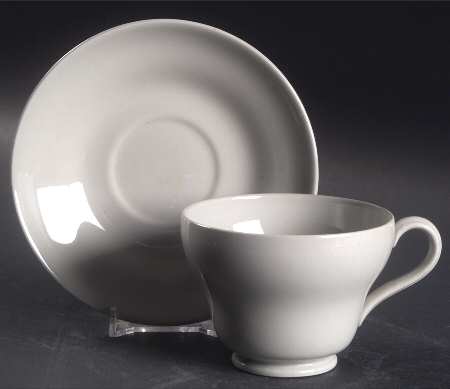Windsor Grey Footed Cup & Saucer Set