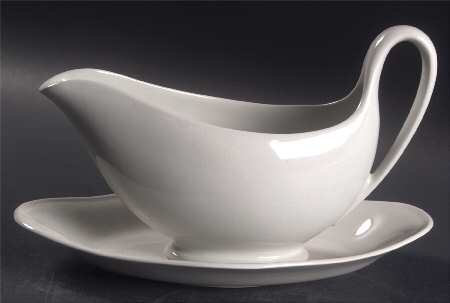 Windsor Grey Gravy Boat & Underplate