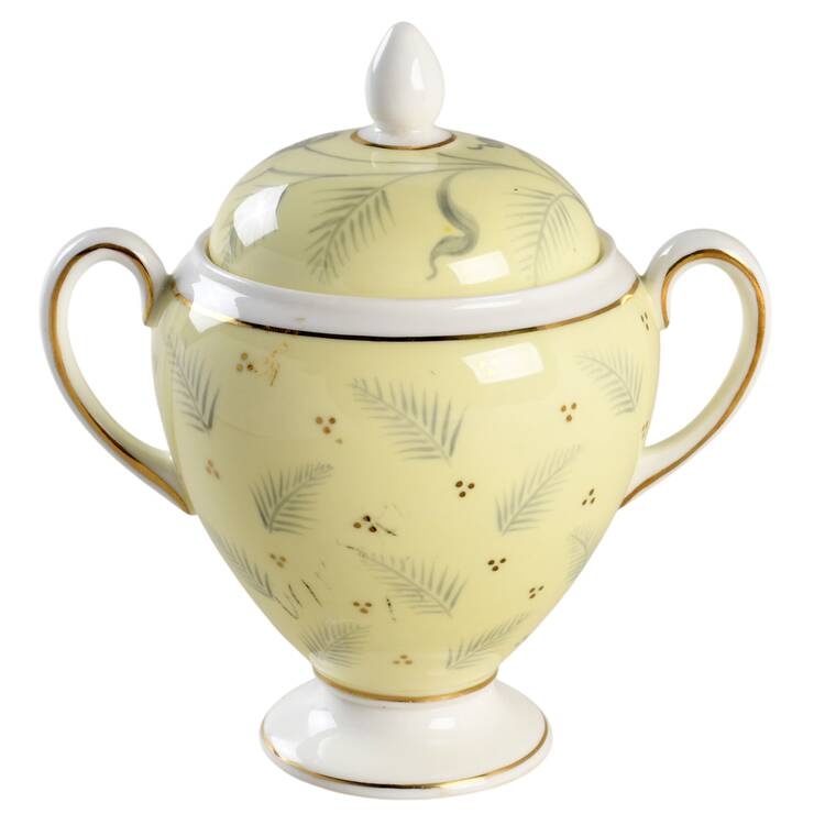 Windrush Yellow Globe Shape Sugar Bowl & Lid