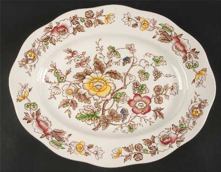 Windermere Multicolor 14" Oval Serving Platter