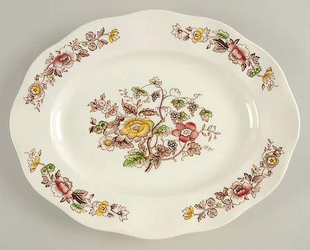 Windermere Multicolor 12" Oval Serving Platter