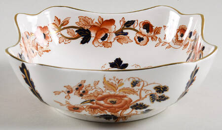 Windermere Orange and Blue 6" Square Vegetable Bowl