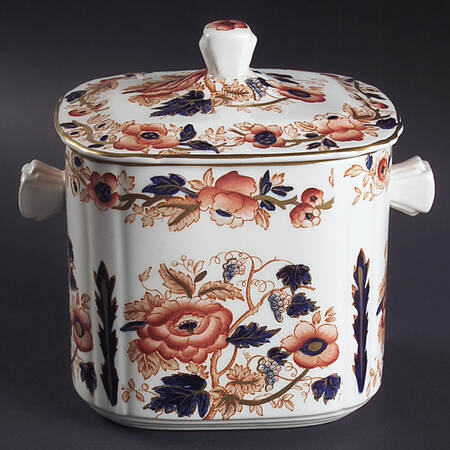 Windermere Orange and Blue 4" Candy Box & Lid
