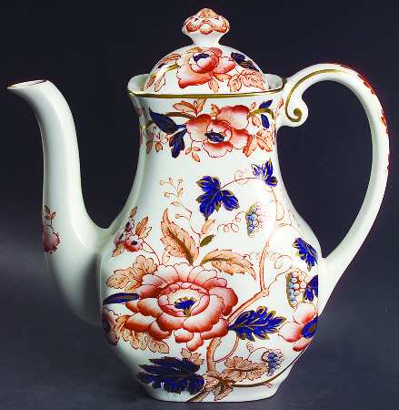 Windermere Orange and Blue Coffee Pot & Lid