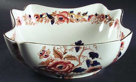 Windermere Orange and Blue 8" Square Vegetable Bowl