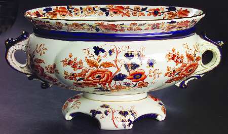 Windermere Orange and Blue 11" Oval Centerpiece