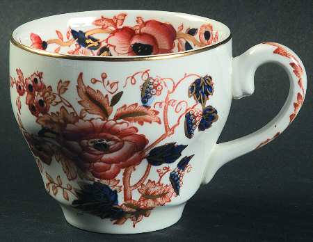 Windermere Orange and Blue Flat Demitasse Cup