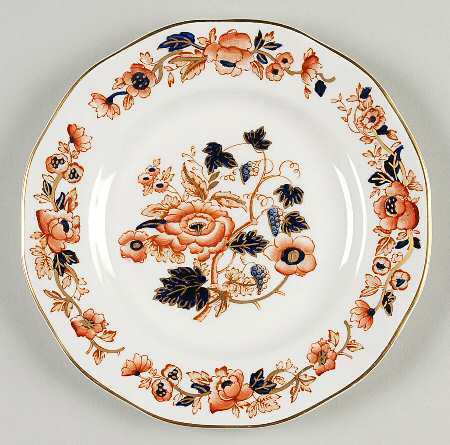 Windermere Orange and Blue Dessert/Pie Plate