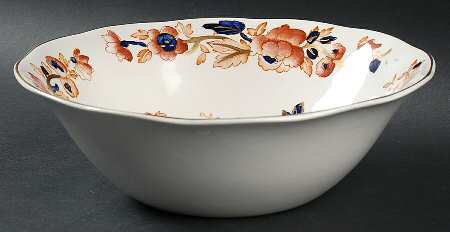 Windermere Orange and Blue 8" Round Vegetable Bowl