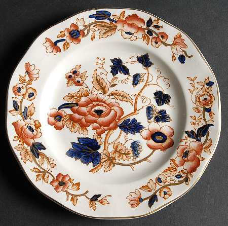 Windermere Orange and Blue Salad Plate