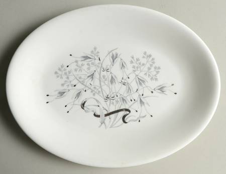 Wild Oats Bone China 10" Oval Serving Platter