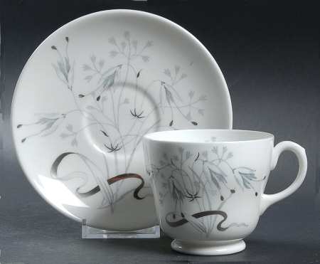 Wild Oats Bone China Footed Cup & Saucer Set