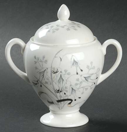 Wild Oats Bone China Globe Shape Sugar Bowl & Lid