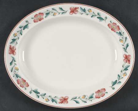 Wild Poppy 14" Oval Serving Platter