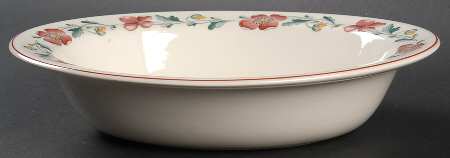 Wild Poppy 9" Oval Vegetable Bowl
