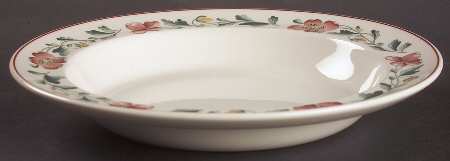 Wild Poppy Large Rim Soup Bowl