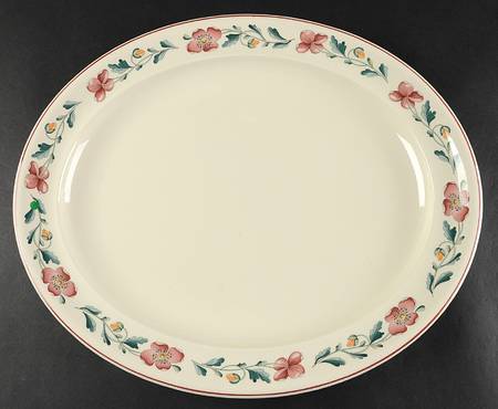Wild Poppy 16" Oval Serving Platter