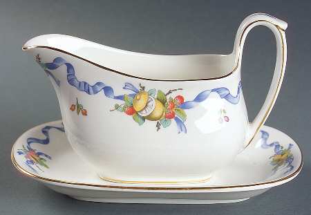 Williamsburg Ribbon Gravy Boat & Underplate/Relish