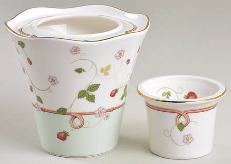 Wild Strawberry (Bone & Oven To Table) Votive Candleholder & Stand