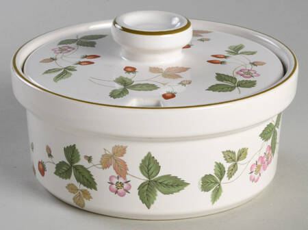 Wild Strawberry (Bone & Oven To Table) Individual Casserole & Lid
