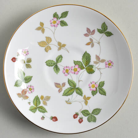 Wild Strawberry (Bone & Oven To Table) Saucer for Peony Shape Footed Cup