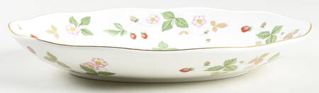 Wild Strawberry (Bone & Oven To Table) Oval Dish for 2 Tier Strawberry Basket