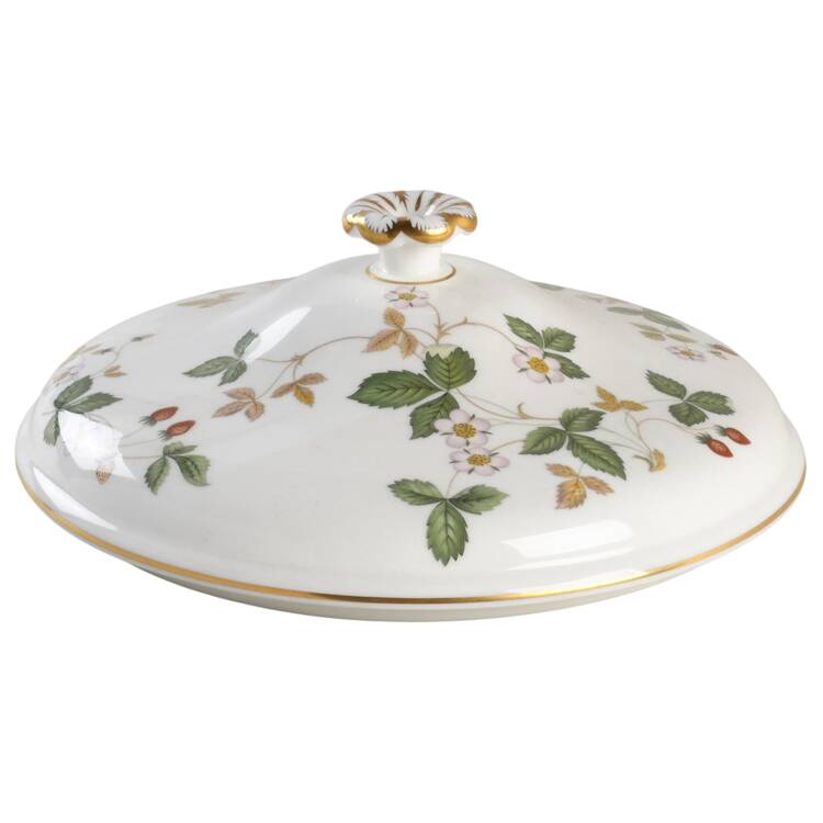 Wild Strawberry (Bone & Oven To Table) Lid for Round Vegetable