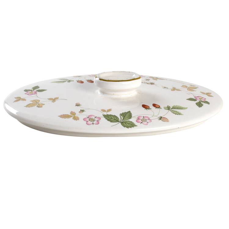Wild Strawberry (Bone & Oven To Table) Lid for 1.25 Quart Oval Covered Casserole