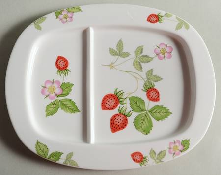 Wild Strawberry (Bone & Oven To Table) Divided Child's Plate