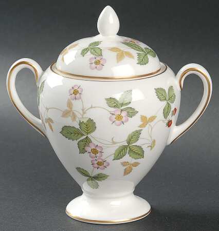 Wild Strawberry (Bone & Oven To Table) Globe Shape Sugar Bowl & Lid