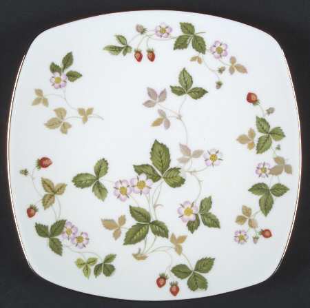 Wild Strawberry (Bone & Oven To Table) Square Coupe Salad Plate