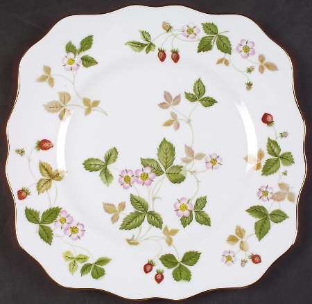 Wild Strawberry (Bone & Oven To Table) Square Dessert Plate